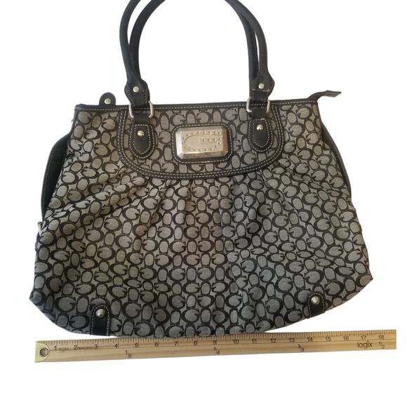 Guess Shoulder Bag with All Over Logo, Black Gray - Picture 11 of 13